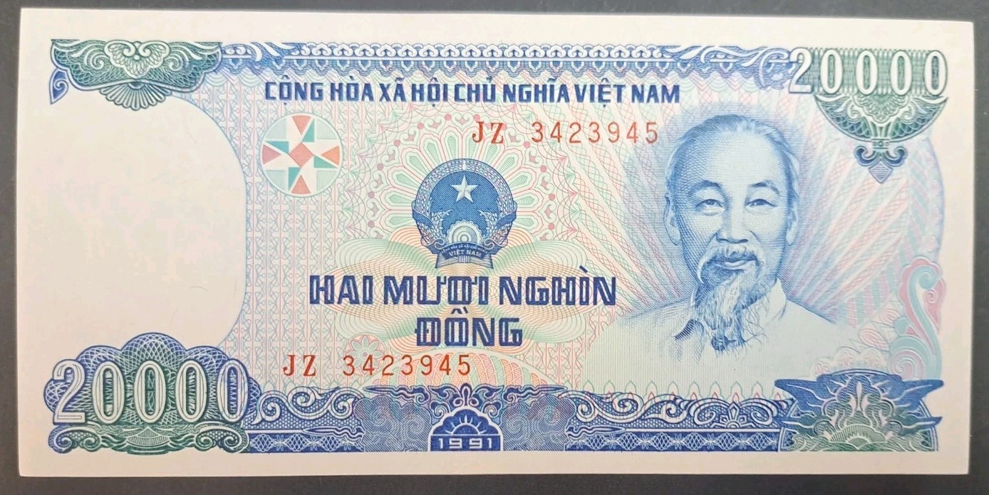 1991 Vietnam 20,000 Ðông P110a, JZ3423945.