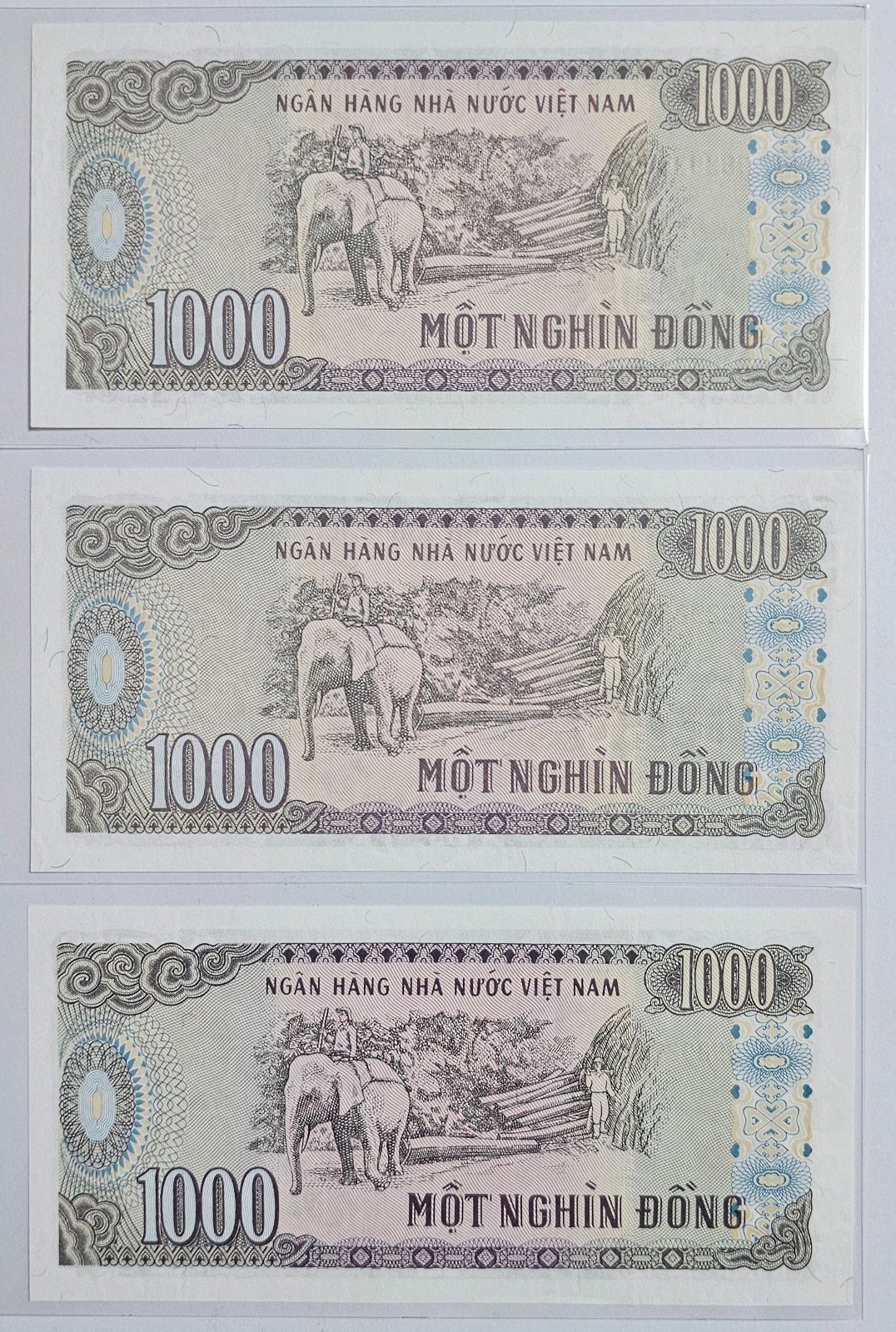 Viet Nam 1988 / 1,000 Dong 2digit Radar Serial number triplets 9929299 Gem UNC
