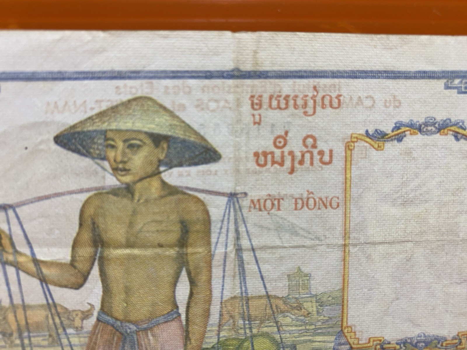 Banque De Indochina Laos Vietnam Cambodia Vintage Banknote Use 1953 FreeShipping