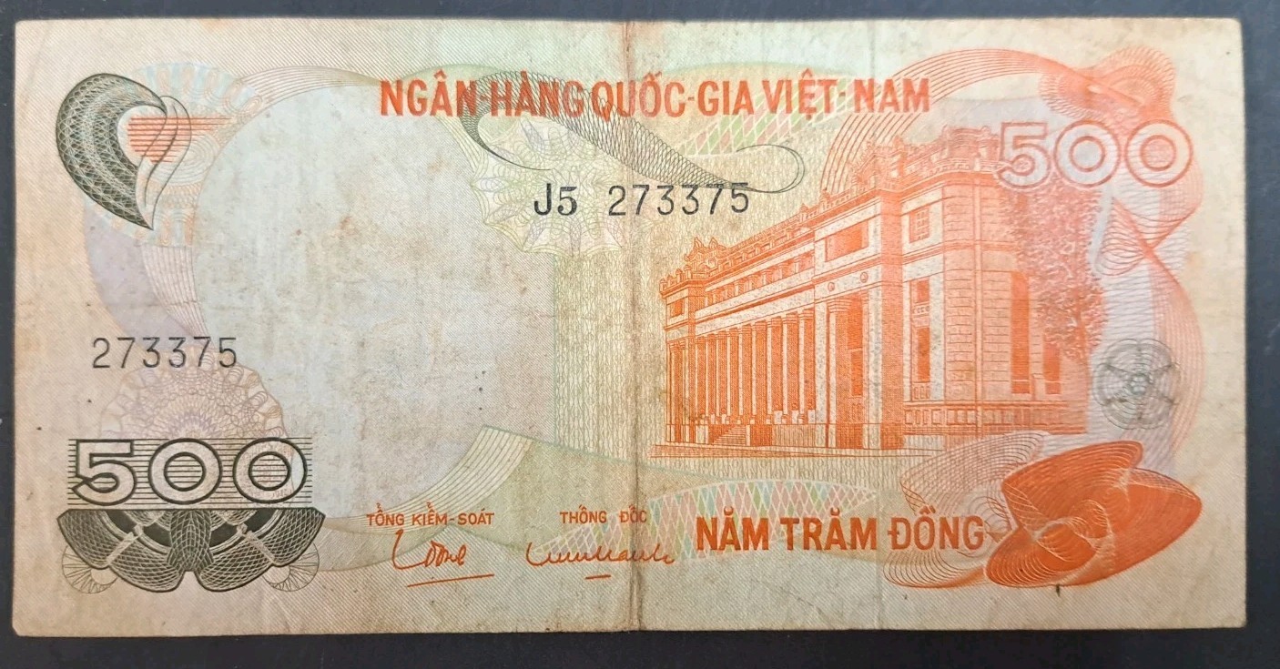 (1969-71) South Vietnam 500 Ðong P28, J5-273375.