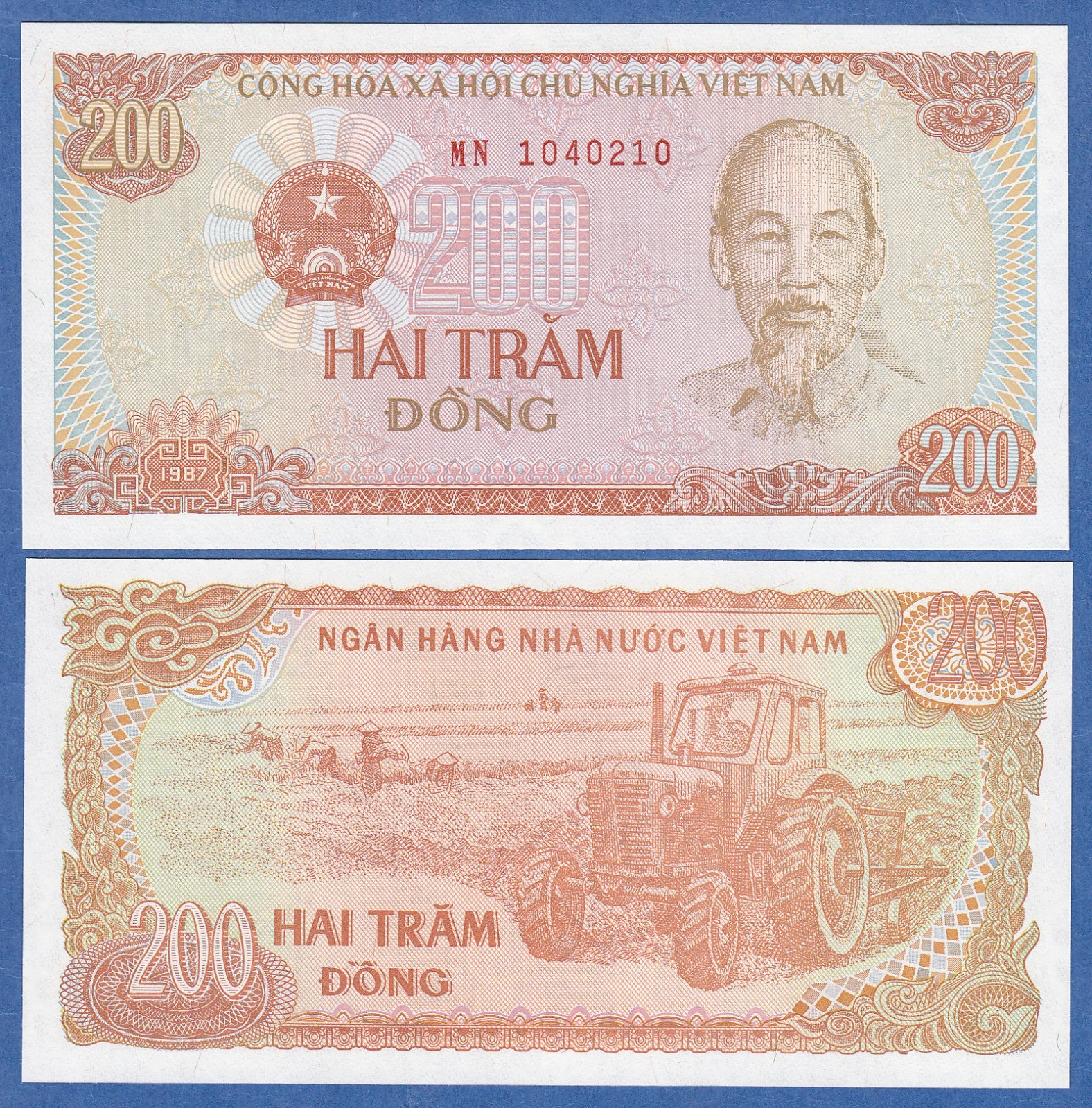 Vietnam 200 Dong P- 100 1987 UNC Viet Nam.