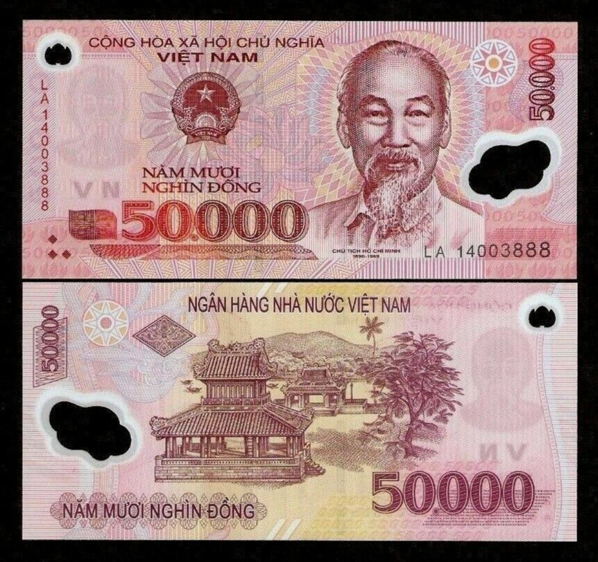 Vietnam 50,000 DONG 50000 P-121 2014 “Polymer” Currency UNC Vietnamese Bill UV