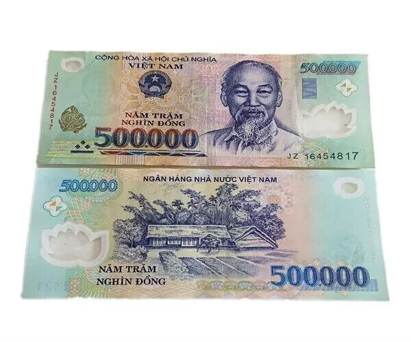 10 MILLION Viet Nam Dong ( 20x 500.000 ) Vietnam Money 500K VND Money w COA