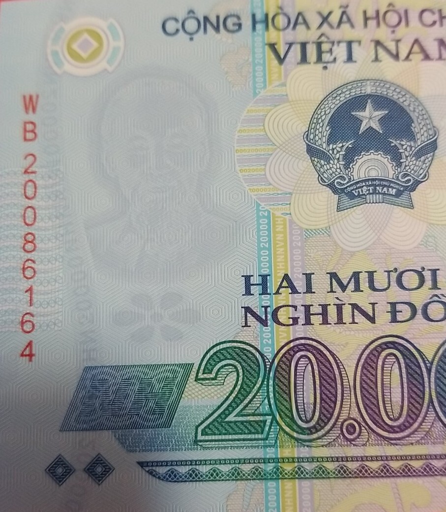 3 VIETNAM Polymer Plastic Banknote 20000 Dong UNC Free Shipping