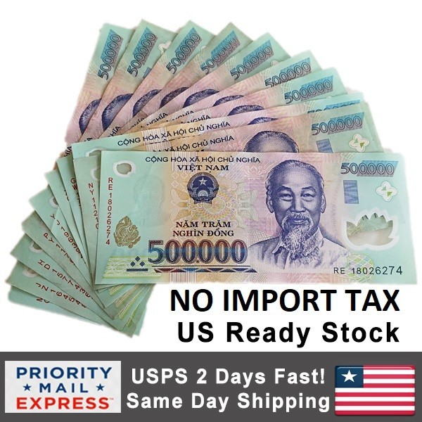 5 Millions Vietnam Dong VND Circulated Banknote 10x 500k 500,000 VND Vietnamese