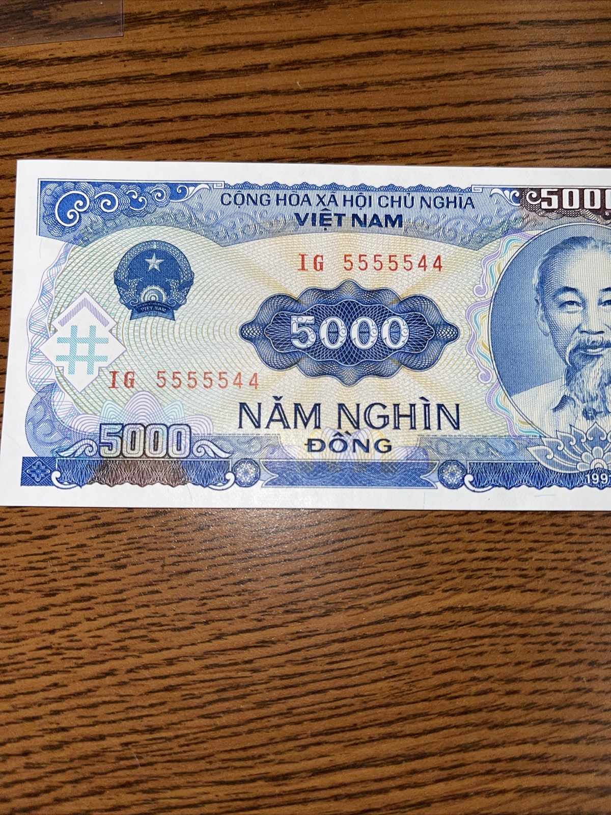 Vietnam 5000 Dong C 4pcs, 1991, P-108, UNC Binary Cool Seri
