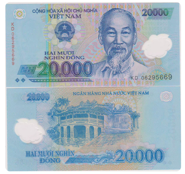 2006-2025 Random Year Vietnam 20000 Dong POLYMER P 120 NEW UNC Banknote