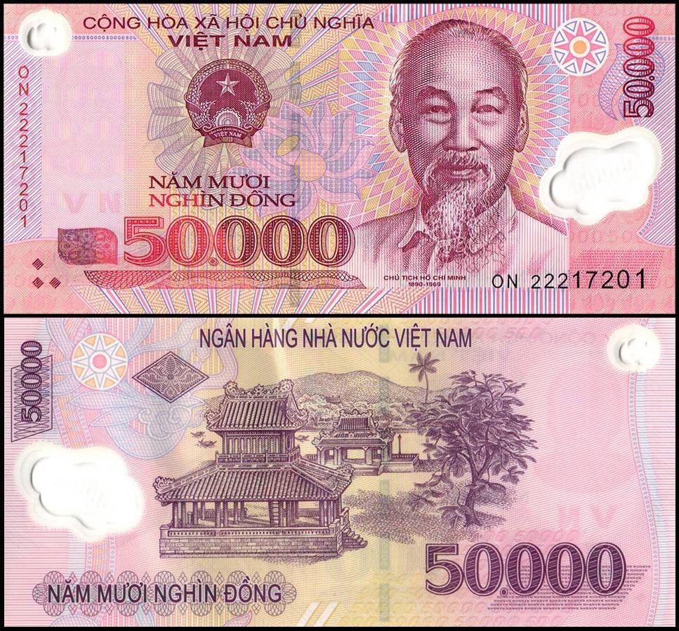 Vietnam 50000 Dong, 2022, P-121p, UNC, Polymer