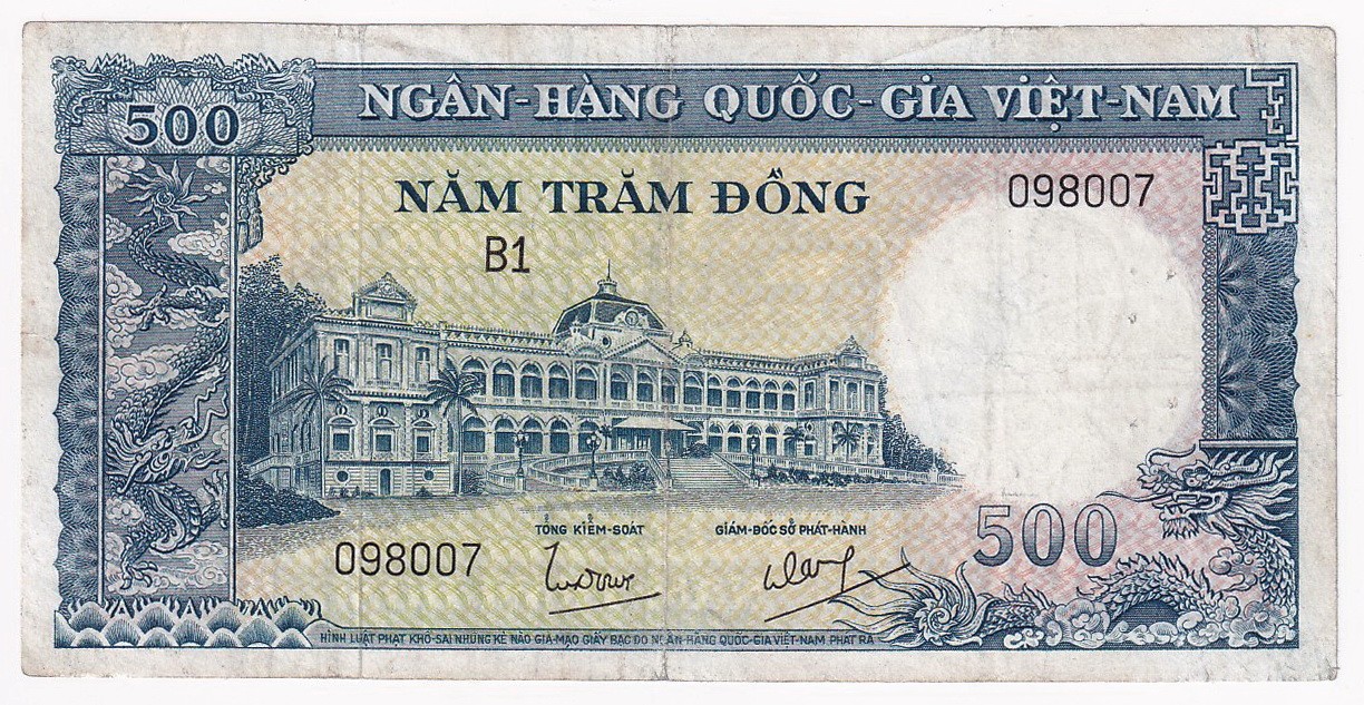 Vietnam South 1962 500 Dong Pick 6A Rare