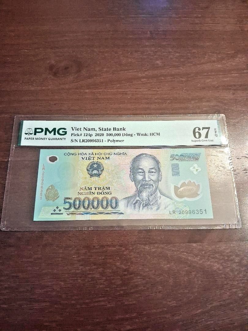 2020 Vietnam 500,000 Dong P-124p. PMG 67 EPQ.