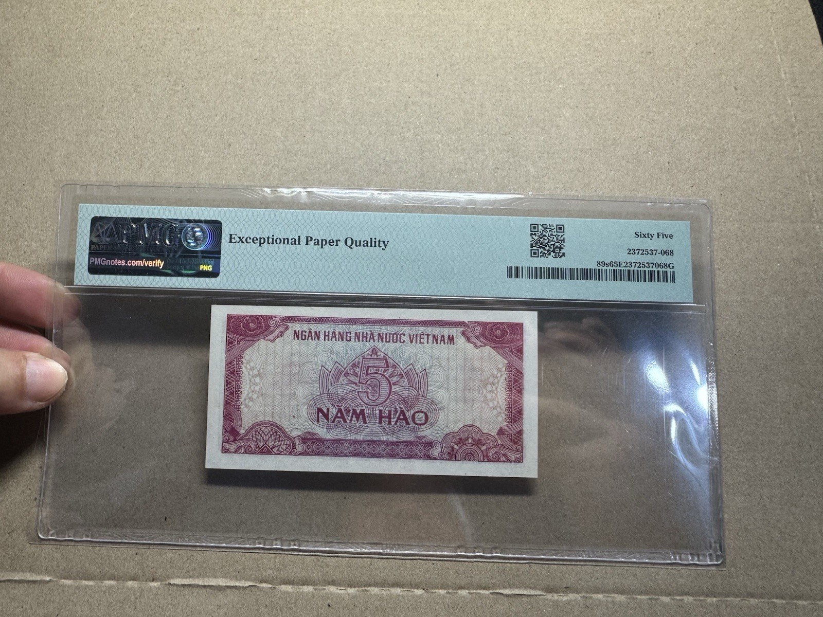 5 Hao Specimen 1985 Pick#89s PMG-65 EPQ Viet Nam Banknotes_LDP.