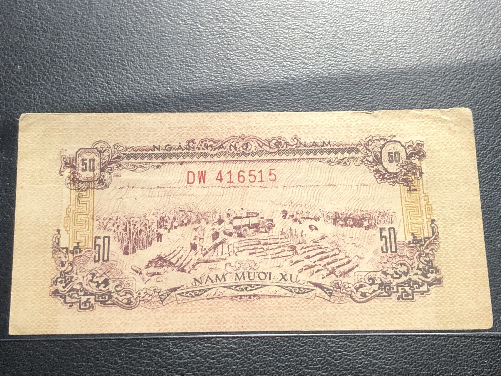 Old Counterfeit Banknotes 50 Cents(Xu) 1966 Original Vintage Very Rare_LDP Shop.