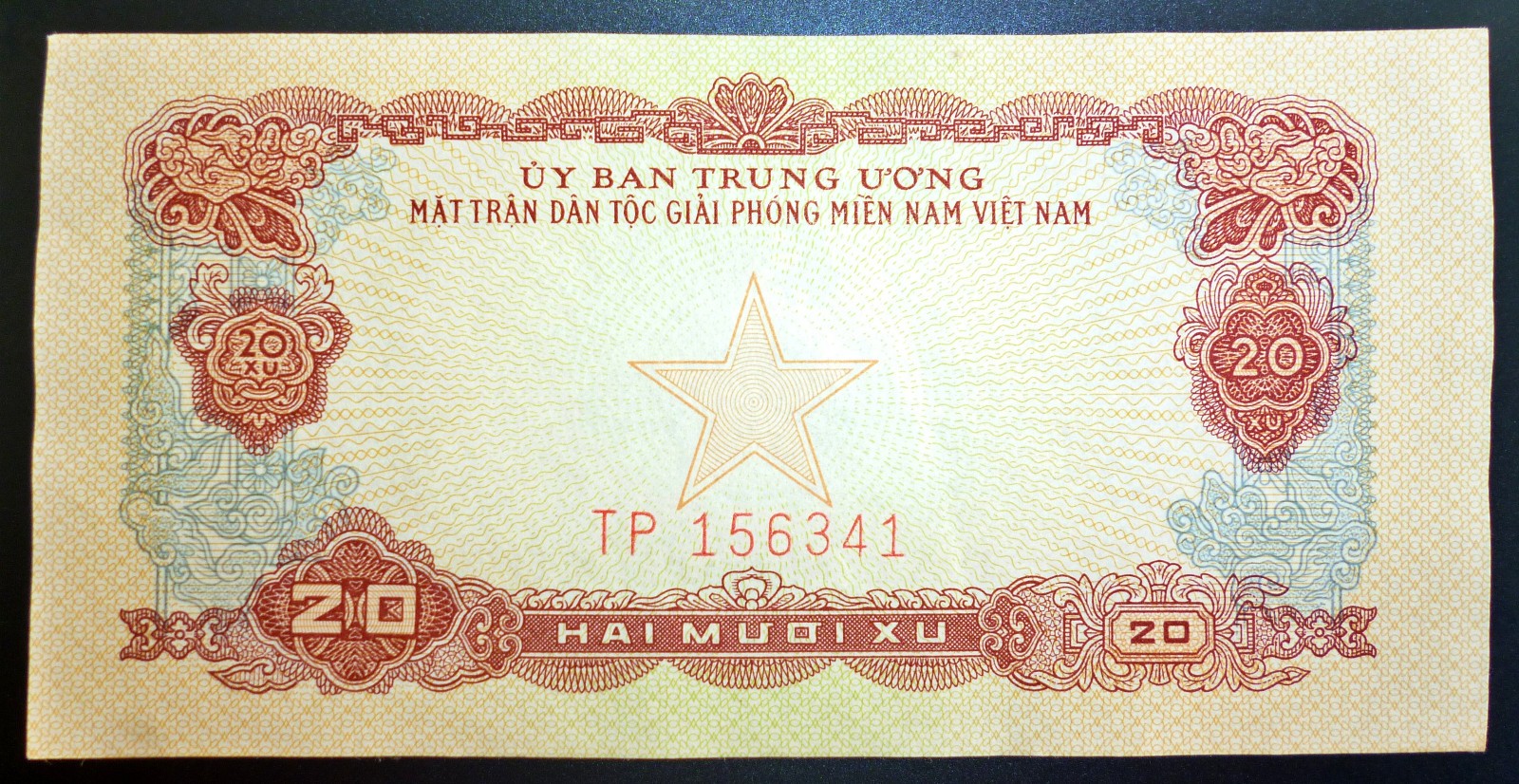 20 XU NOTE (Unc) – US CAPTURED 1970, VC CAMBODIA INVASION – VIETNAM WAR – Q.26