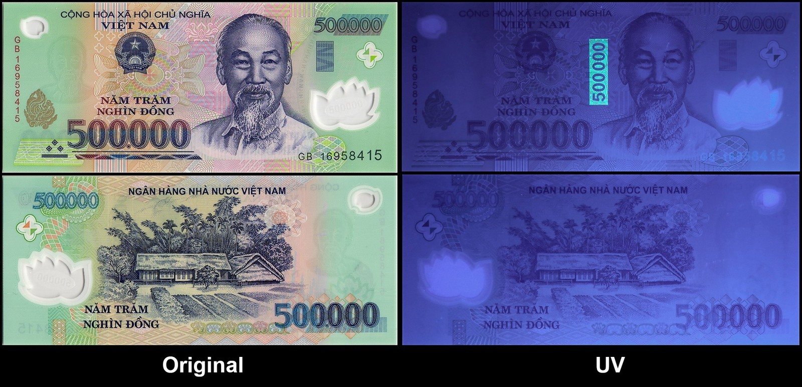 Vietnam 500,000 Dong, 2016, P-124l, UNC, Polymer X 10 PCS