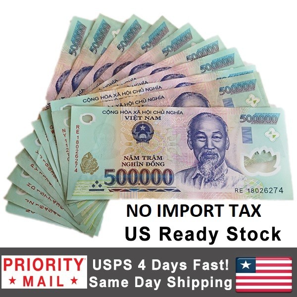 5 Million Vietnam Dong Banknote 500k Polymer VND Ship From USA Fast