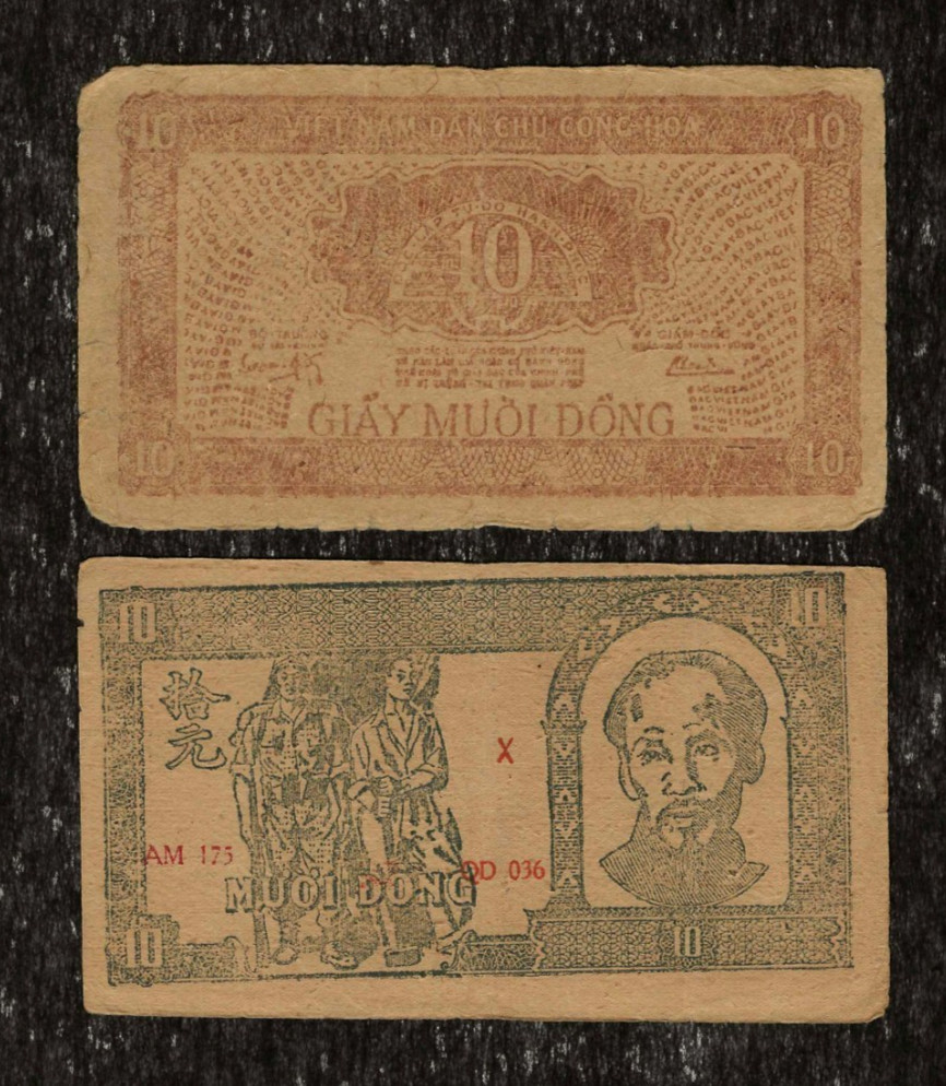 VIETNAM 10 DONG P-20 1946 x 1 Pcs RARE Vietnamese Currency Ho Chi Minh BANK NOTE