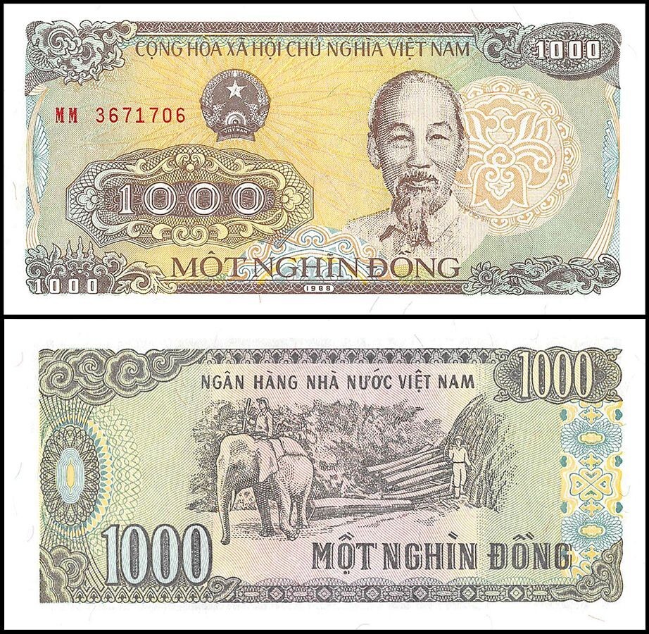 100x Vietnam 1000 Dong Bundle Banknote World Paper Money Currency 100000