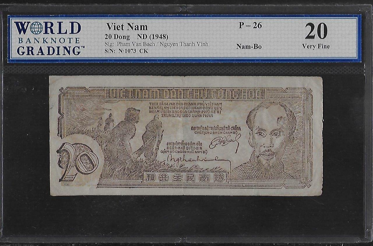 Vietnam P-26 20 Dong 1948 WBG 20