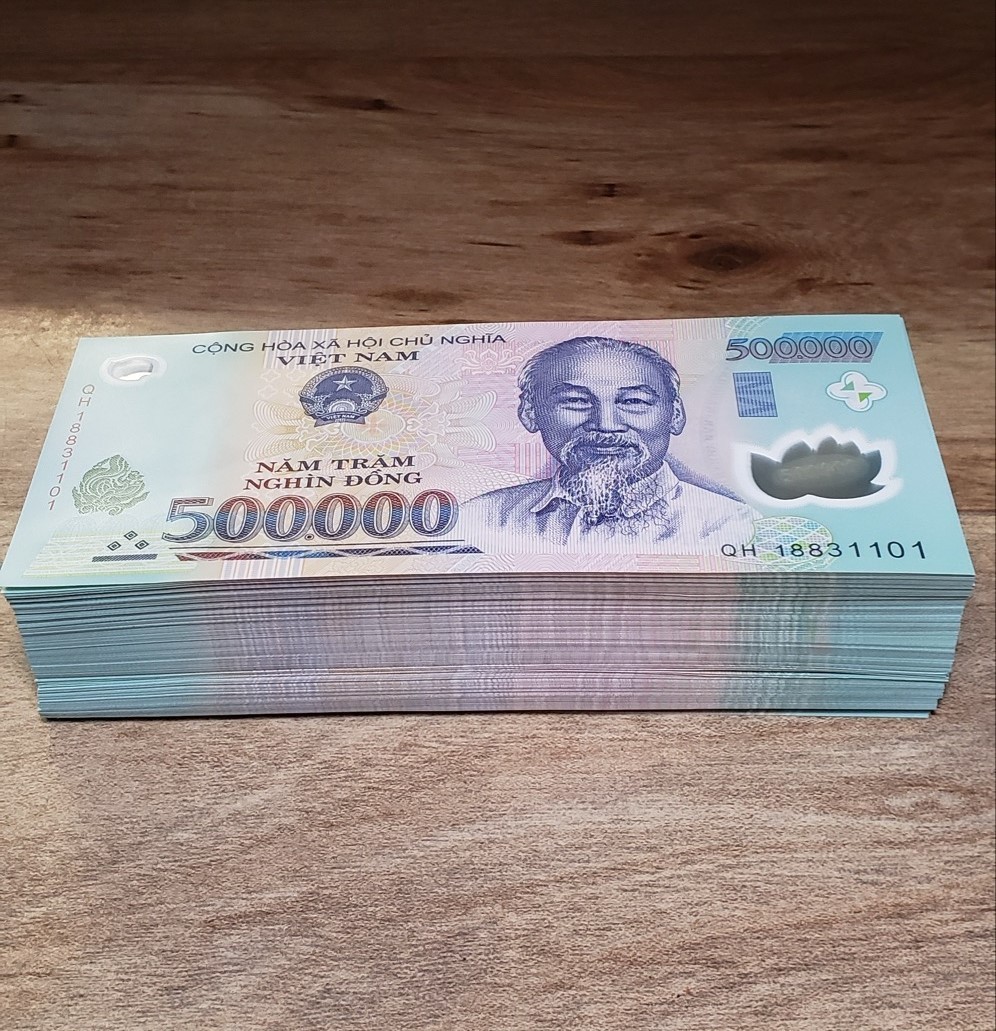 10 MILLION Vietnamese Dong 20 X 500,000 UNCIRCULATED Polymer Notes 500000 VND
