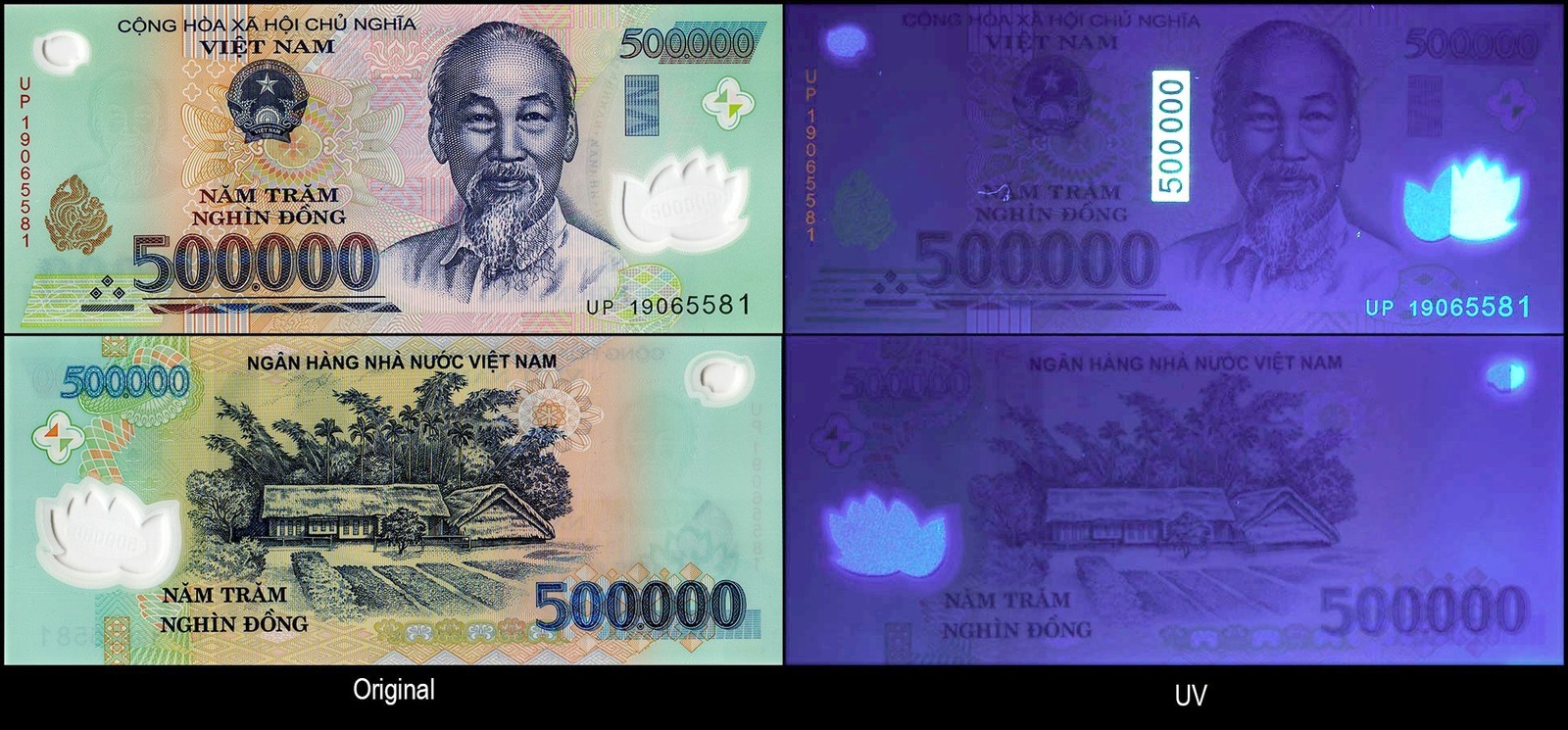 Vietnam 500000 Dong, 2019, P-124o, UNC, Polymer, Authenticated Banknote