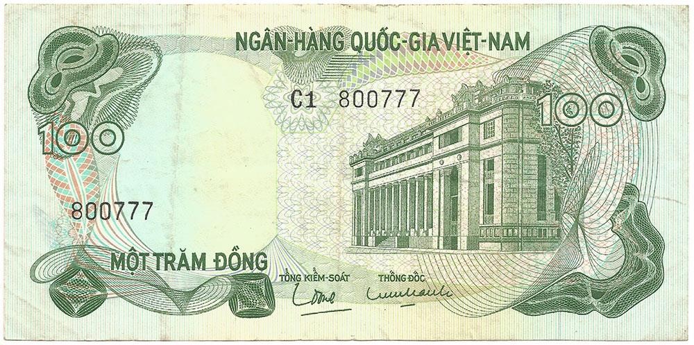 1970 Long-Gone “SOUTH VIETNAM” Crispy “100 DONG” Note “VIETNAM WAR PERIOD”