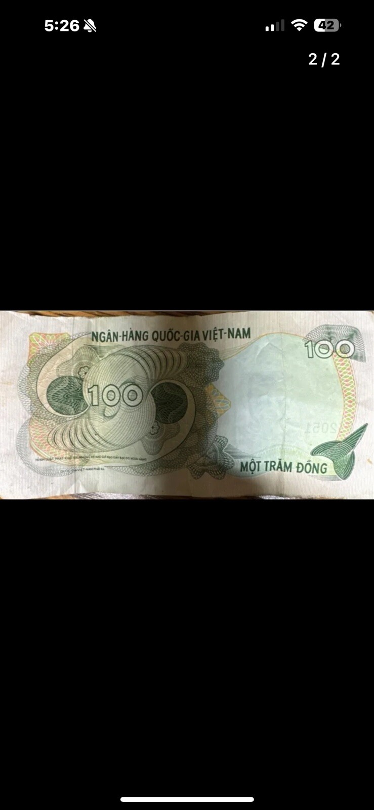 Lot Of 3 Bank Notes US, Italy, & N. Vietnam Currency Dollar Lire Dong
