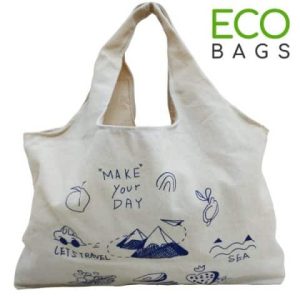Canvas tote shoulder bag from natural material